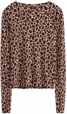 Lindex Tričko 'Kristin'  hnedá / kapučíno / čierna