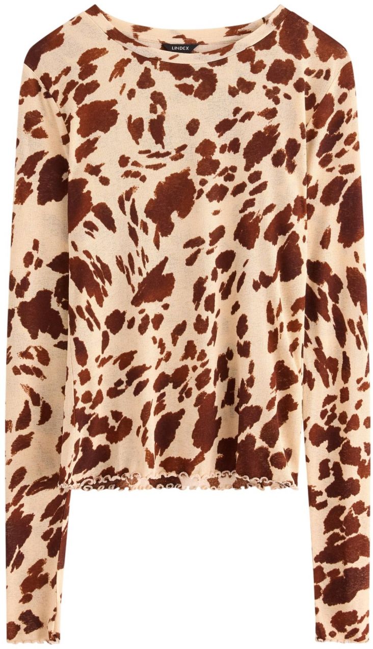 Lindex Tričko 'Kristin'  béžová / hnedá