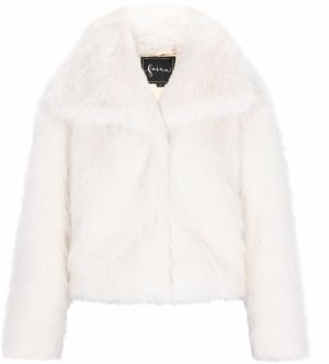 faina Zimná bunda  šedobiela