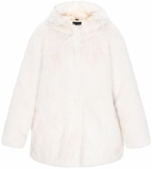 faina Zimný kabát  šedobiela