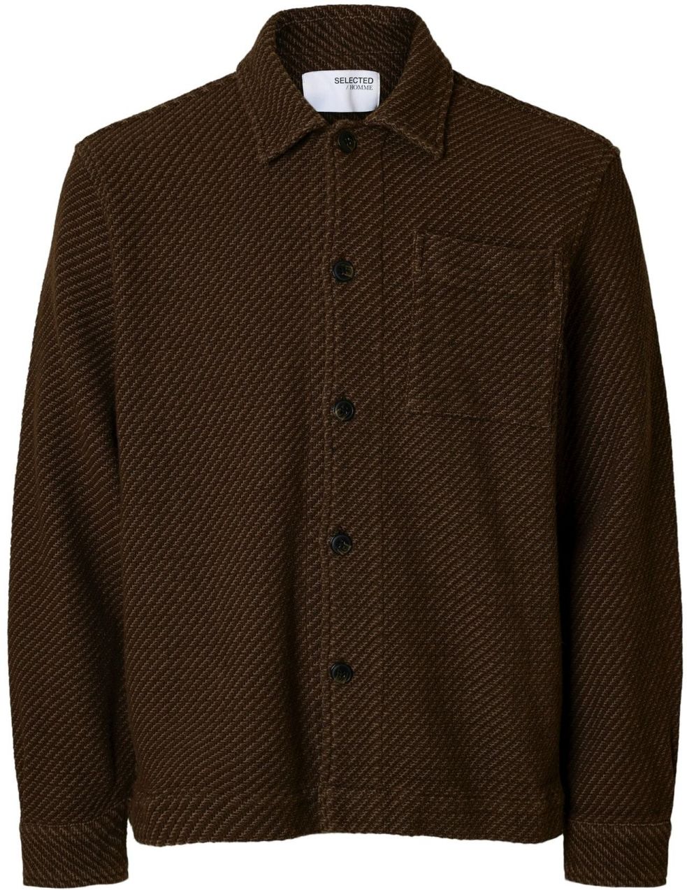 SELECTED Košeľa 'SLHREGFRED'  tmavohnedá / sivá