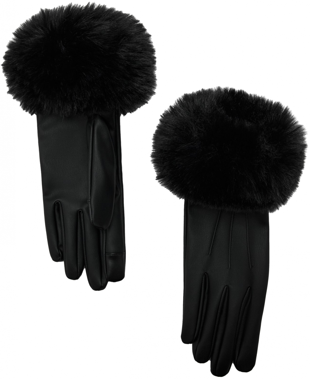 MANGO Prstové rukavice 'TELMA'  čierna