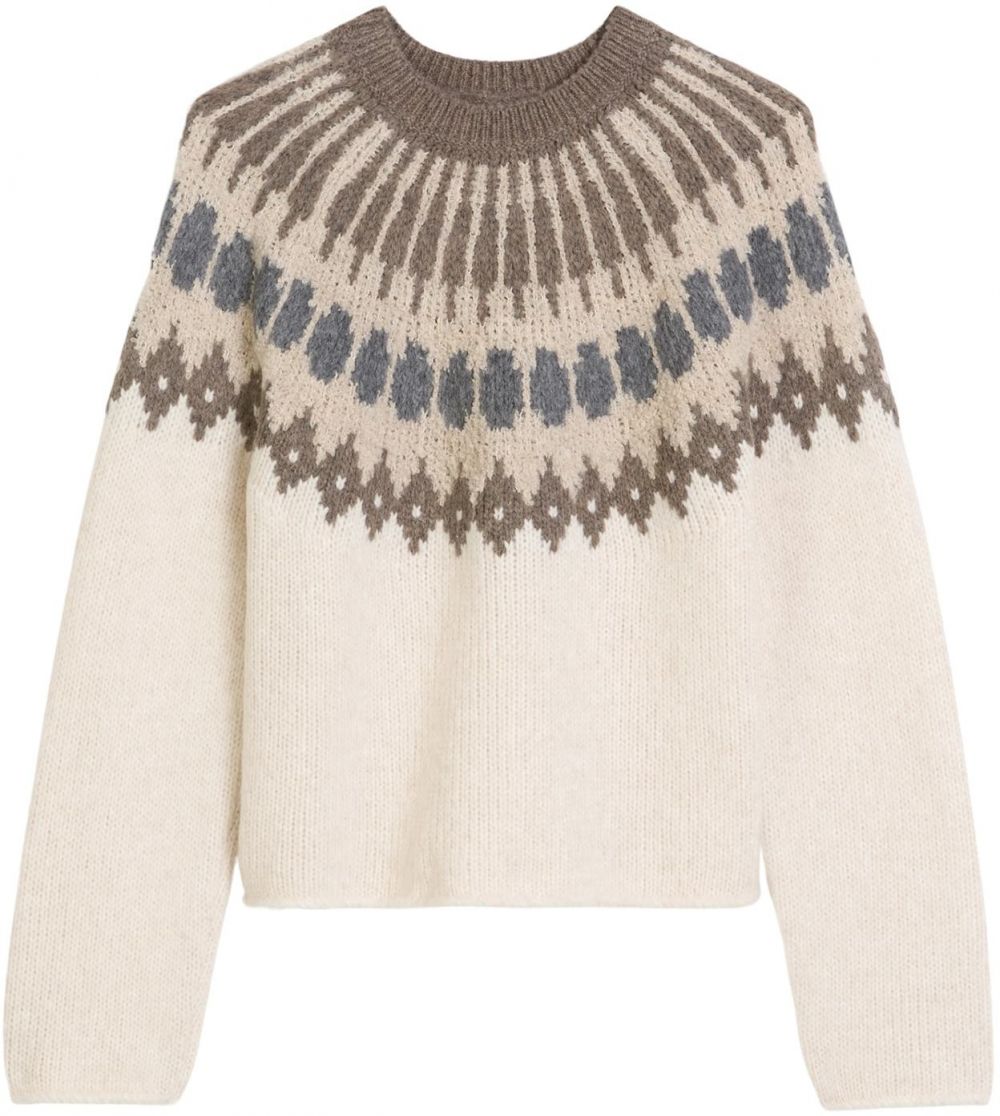 Marc O'Polo Sveter  béžová / nebielená / tmavobéžová / hnedá