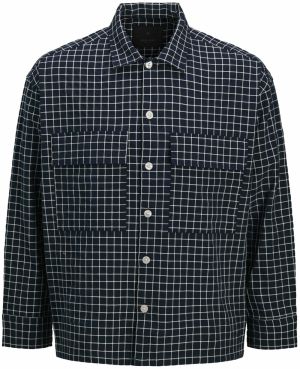 JACK & JONES Košeľa 'JPRBLATRAVIS'  tmavomodrá / biela