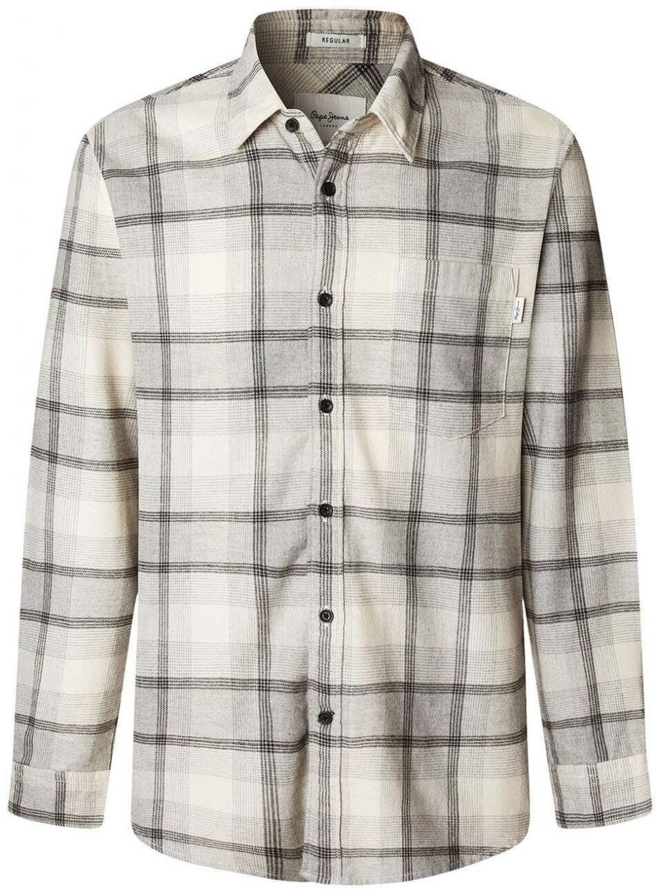 Pepe Jeans Košeľa 'Clue'  sivá / svetlosivá / čierna