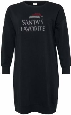 ONLY Carmakoma Šaty 'CARSANTA XMAS'  červená / čierna / biela