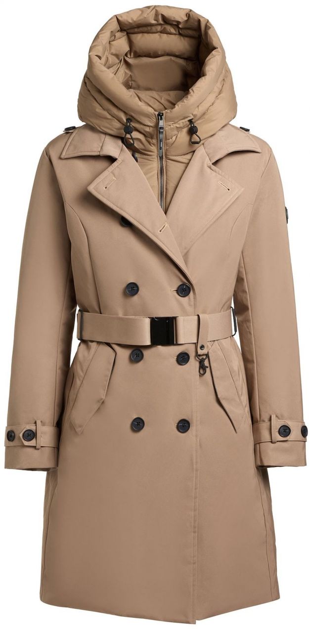 khujo Prechodný kabát 'Gora'  tmavobéžová / svetlohnedá