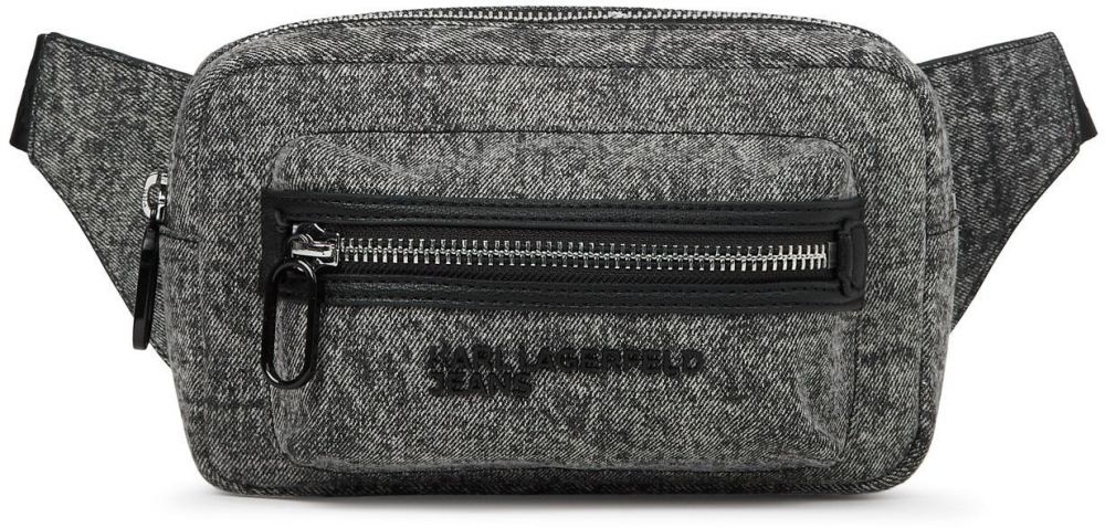 KARL LAGERFELD JEANS Ľadvinka 'Logo'  svetlosivá / čierna