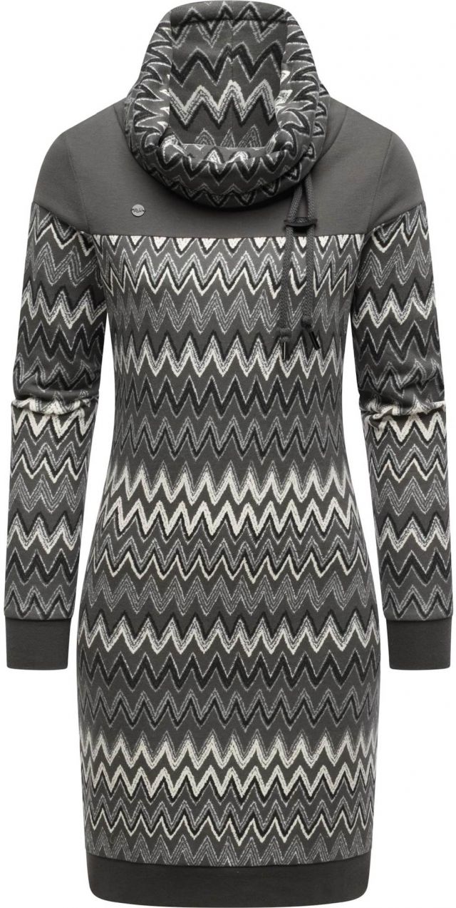 Ragwear Šaty 'Chlloe Youmodo'  sivá / čierna / biela