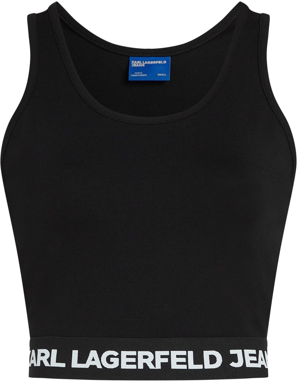 KARL LAGERFELD JEANS Top 'Milano'  čierna / biela