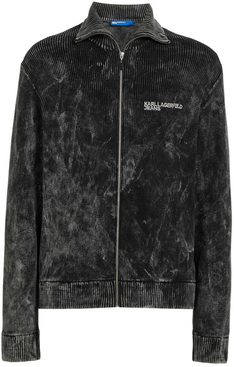 KARL LAGERFELD JEANS Kardigán  svetlosivá / čierna