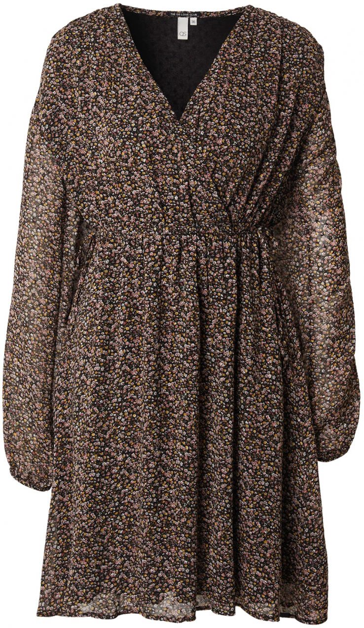 QS Šaty  žltá / burgundská / čierna / biela