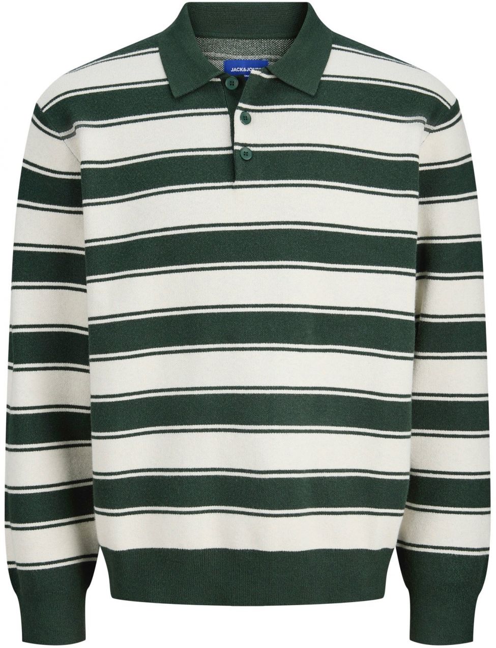 JACK & JONES Sveter 'JORNOSTALGIA'  zelená / biela