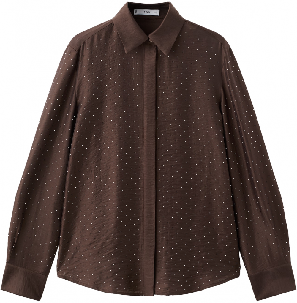 MANGO Blúzka 'ROMP'  čokoládová