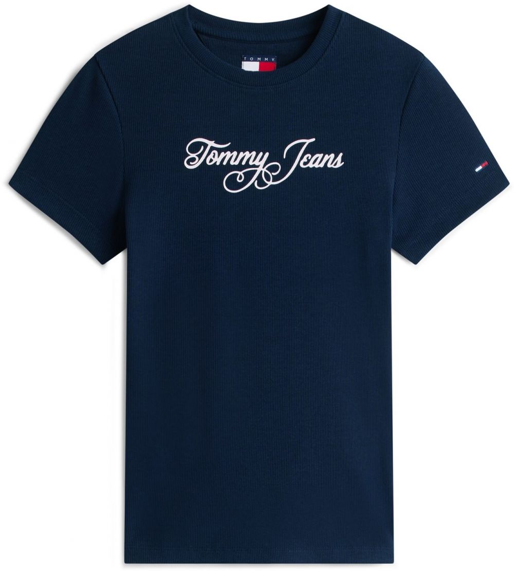 Tommy Jeans Tričko 'ESS'  tmavomodrá / biela