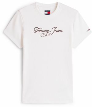 Tommy Jeans Tričko 'Essential'  čierna / biela