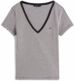 Tommy Jeans Tričko 'ESSENTIAL'  čierna / biela