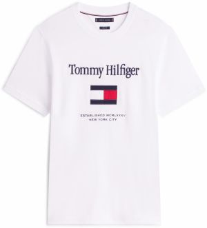 TOMMY HILFIGER Tričko  námornícka modrá / červená / biela