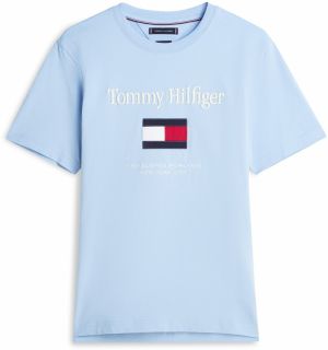 TOMMY HILFIGER Tričko  námornícka modrá / svetlomodrá / červená / biela