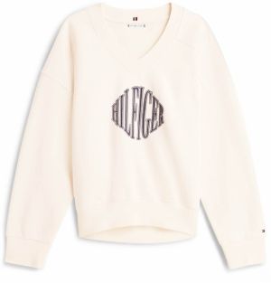 TOMMY HILFIGER Mikina 'VARSITY'  krémová / námornícka modrá