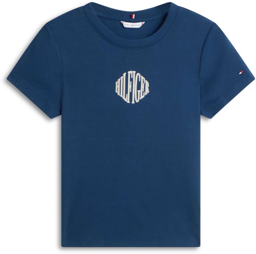 TOMMY HILFIGER Tričko  béžová / námornícka modrá / červená / biela