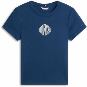 TOMMY HILFIGER Tričko  béžová / námornícka modrá / červená / biela