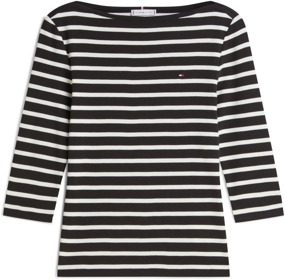 TOMMY HILFIGER Tričko 'NEW CODY'  čierna / biela