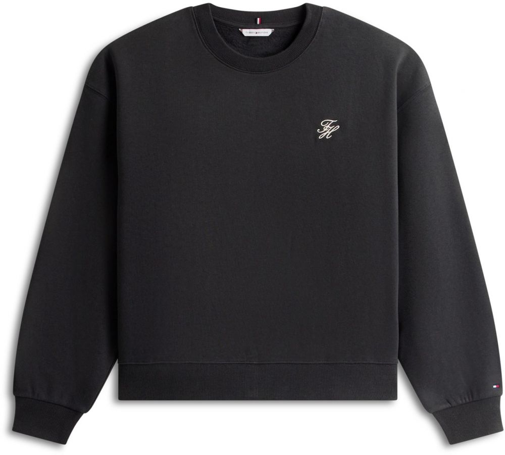 Tommy Hilfiger Curve Mikina  čierna / biela