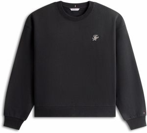 Tommy Hilfiger Curve Mikina  čierna / biela