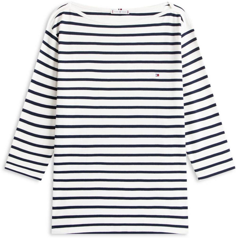 Tommy Hilfiger Curve Tričko  čierna / biela