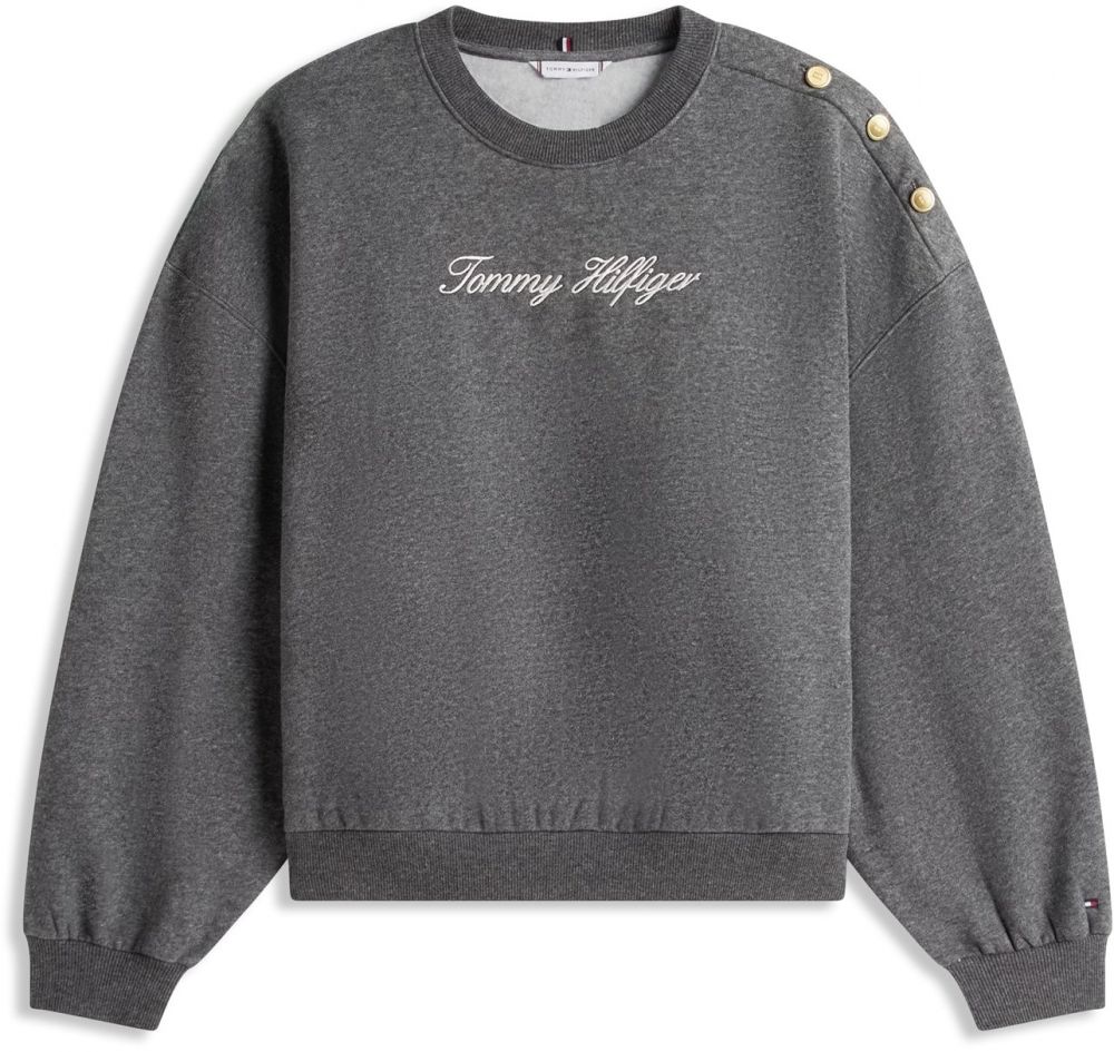 Tommy Hilfiger Curve Mikina  antracitová / biela