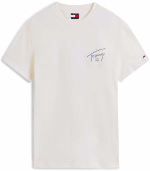 Tommy Jeans Tričko  modrá / biela