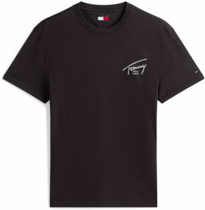 Tommy Jeans Tričko  smaragdová / čierna / biela