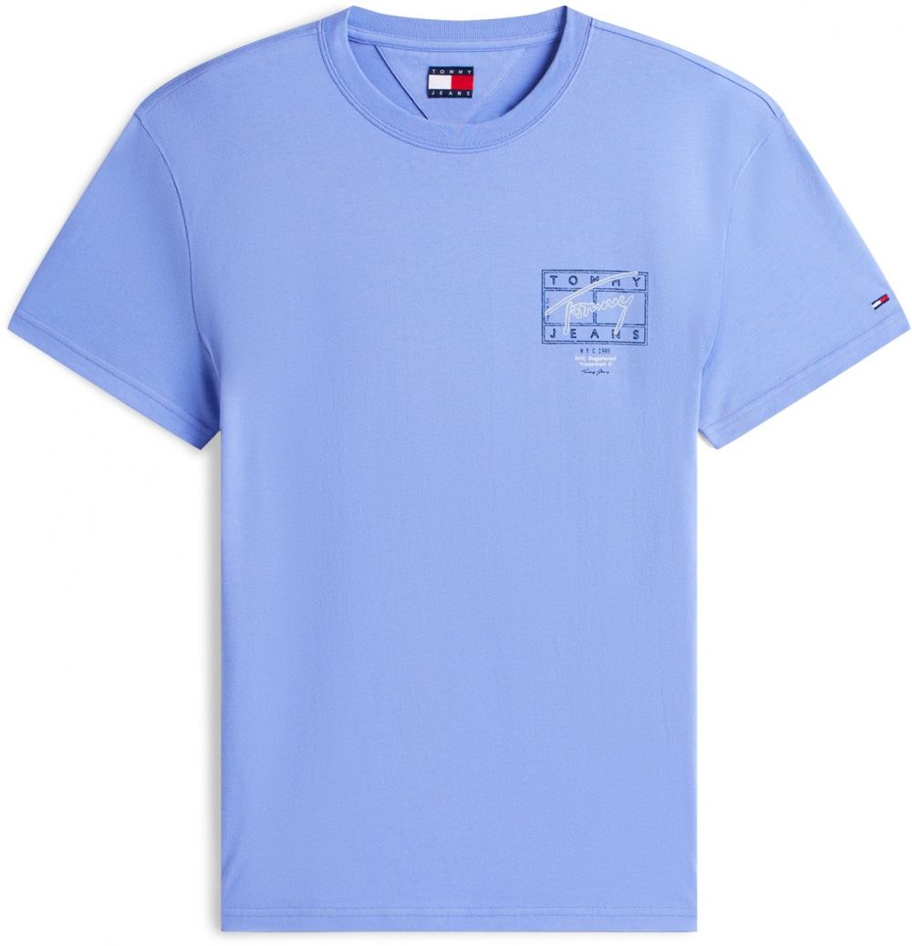 Tommy Jeans Tričko  námornícka modrá / opálová / svetlomodrá / biela