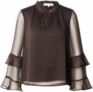COMMA Blúzka  tmavohnedá