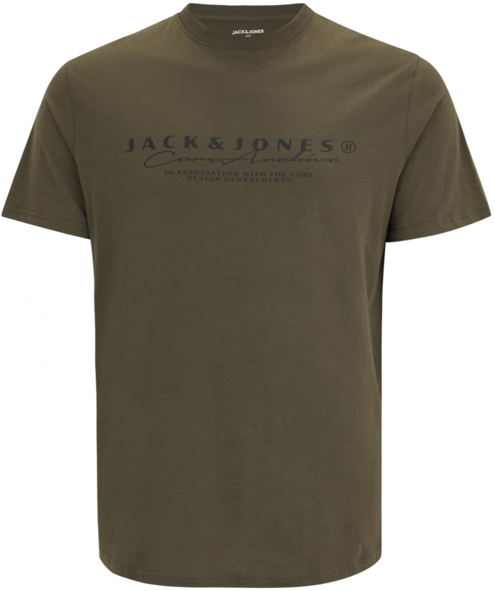 JACK & JONES Tričko  zelená / čierna