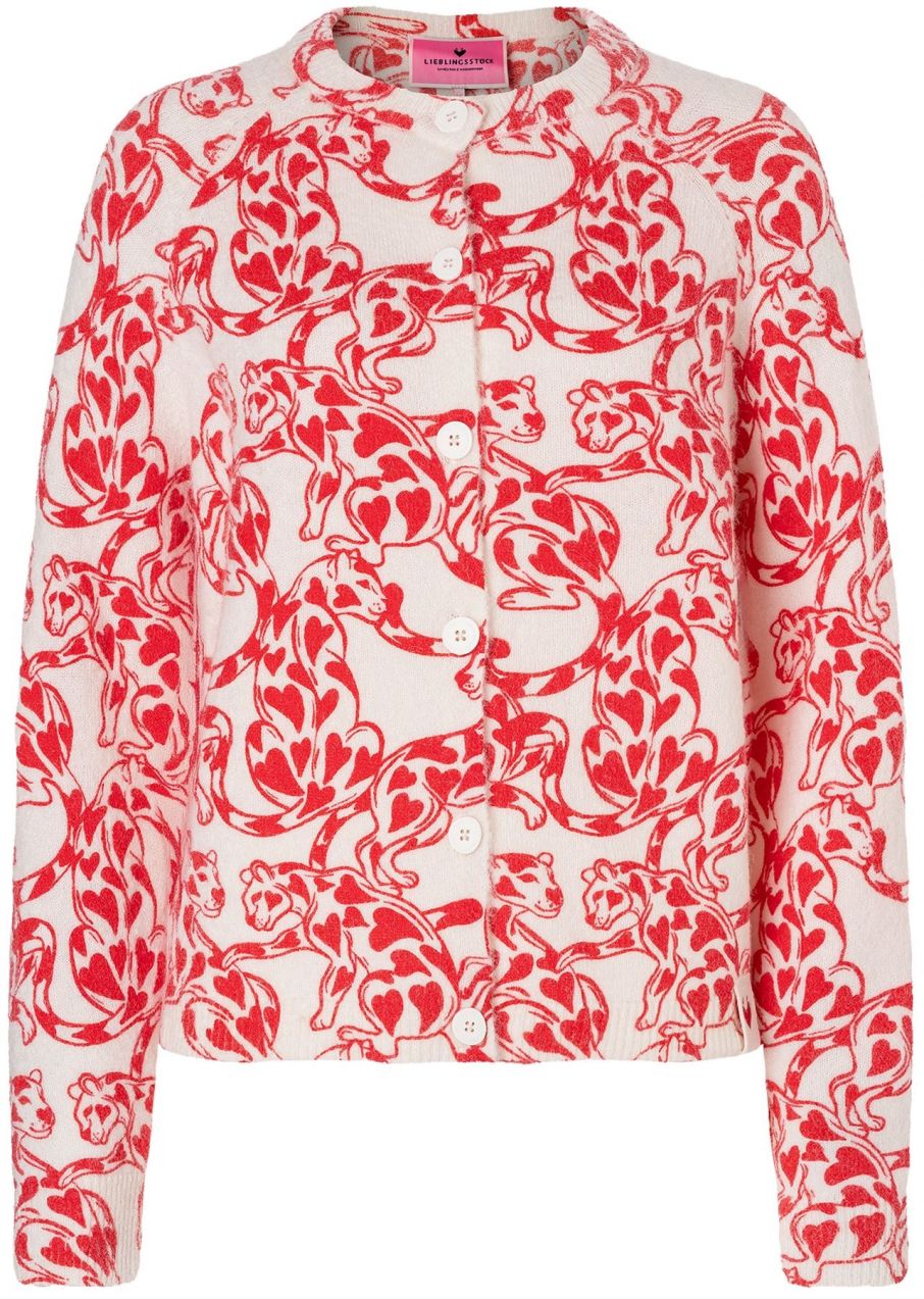 LIEBLINGSSTÜCK Kardigán 'Aitana'  ružová / biela