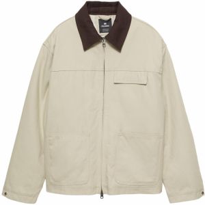 Pull&Bear Prechodná bunda  piesková / tmavohnedá