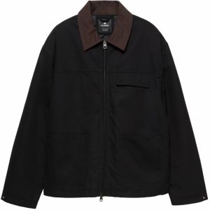 Pull&Bear Prechodná bunda  čierna