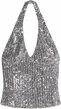 Bershka Top  strieborná