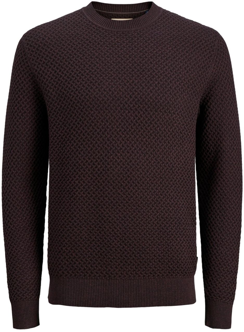 Jack & Jones Plus Sveter 'JPRBLUBARKLEY'  tmavohnedá