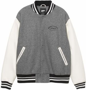 Pull&Bear Prechodná bunda 'STWD'  kamenná / čierna / biela