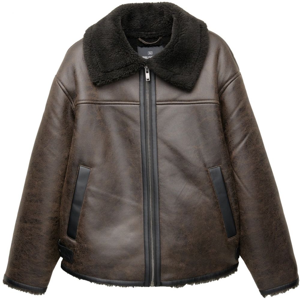 Pull&Bear Prechodná bunda  tmavohnedá