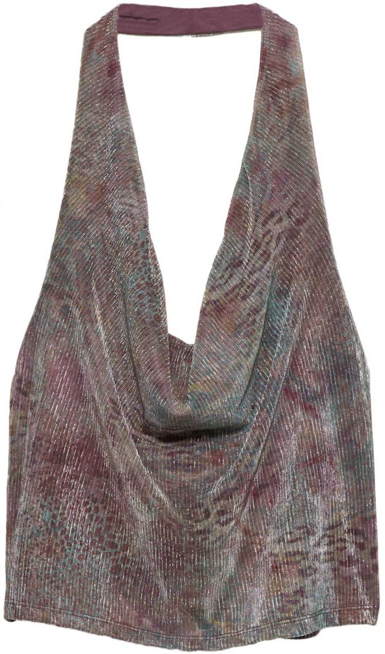 Pull&Bear Top  hnedá / tmavožltá / pastelovo zelená / bordová