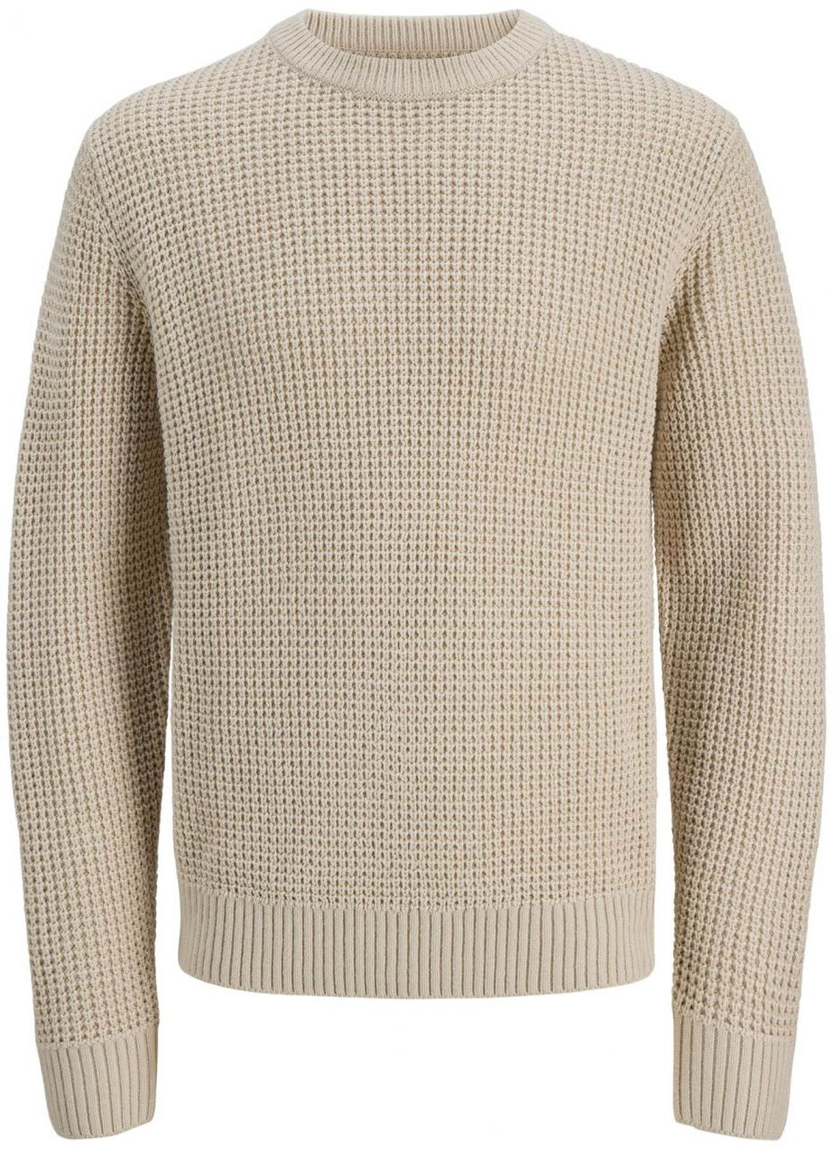Jack & Jones Plus Sveter 'JJGLOBAL'  béžová