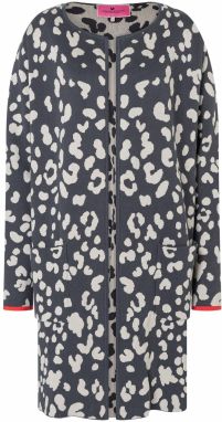 LIEBLINGSSTÜCK Kardigán 'Dorle'  antracitová / jasne červená / šedobiela