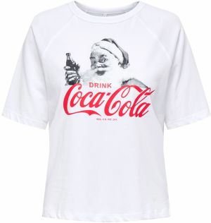 ONLY Carmakoma Tričko 'CARCOCA COLA XMAS'  ružová / čierna / biela