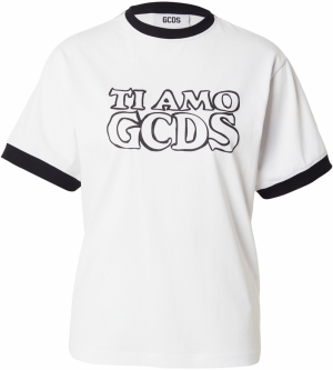 GCDS Tričko 'TI AMO GCDS'  čierna / biela