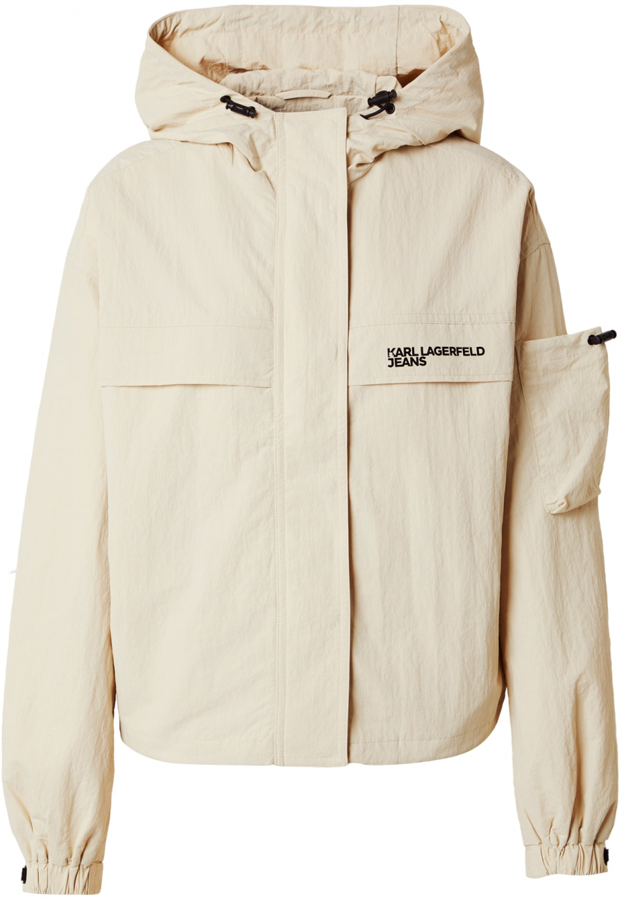 KARL LAGERFELD JEANS Prechodná bunda  slonová kosť / čierna