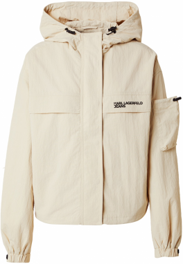 KARL LAGERFELD JEANS Prechodná bunda  slonová kosť / čierna
